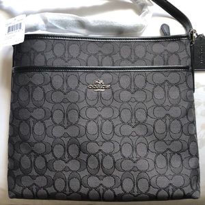 NWT Black Coach File Bag $150. Originally $195